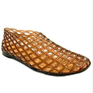 BRAND NEW CHARLES ALBERT WOMENS JELLY  SQUARE  TOE MESH BALLET FLATS